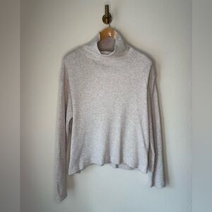 Vintage Real Comfort Waffle Knit Mock Neck Cropped Sweater size XL